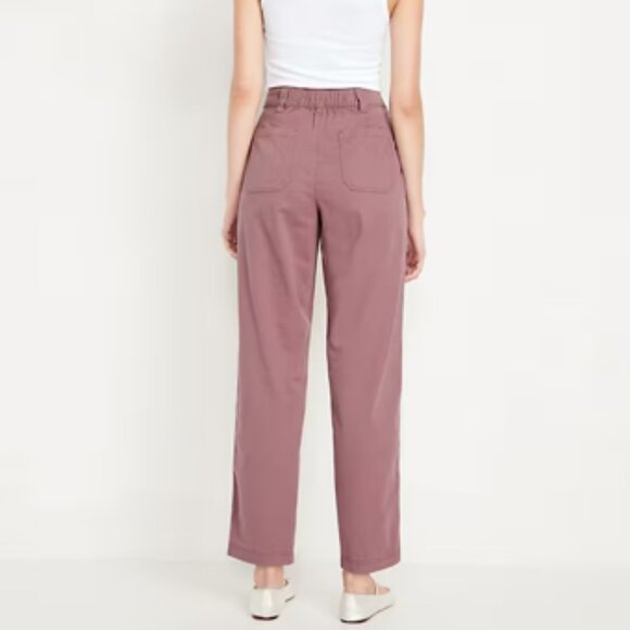 Old Navy High Waisted OG Chino Tapered Straight Pants Size 2XL Pink - Picture 2 of 6